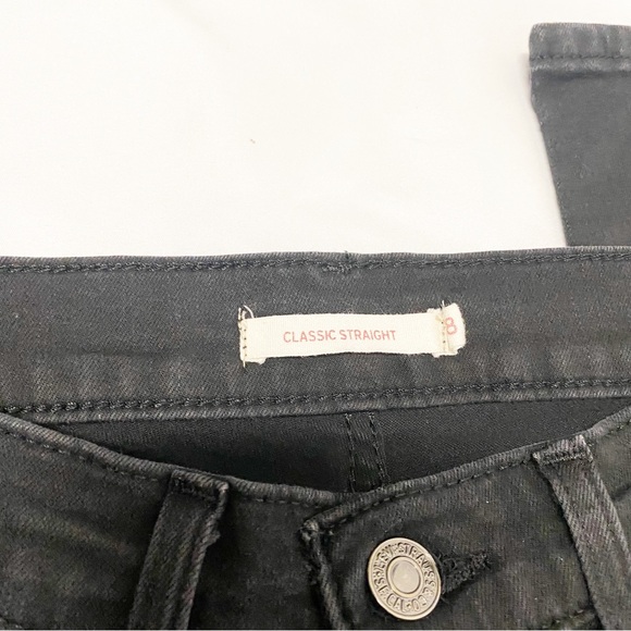 Levi’s Womens Soft Black Classic Straight Jeans - Picture 10 of 11